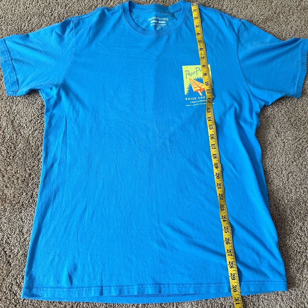 PAPER PLANE ✈️  Blue T-Shirt Size Large NWOT J-10